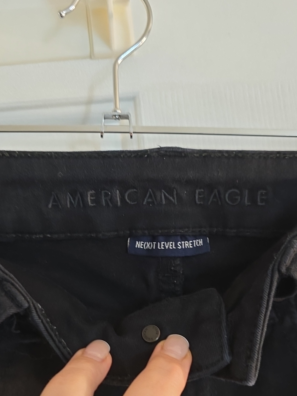 American Eagle Outfitters Black Cuffed Hem Jean Shorts - Picture 2 of 5